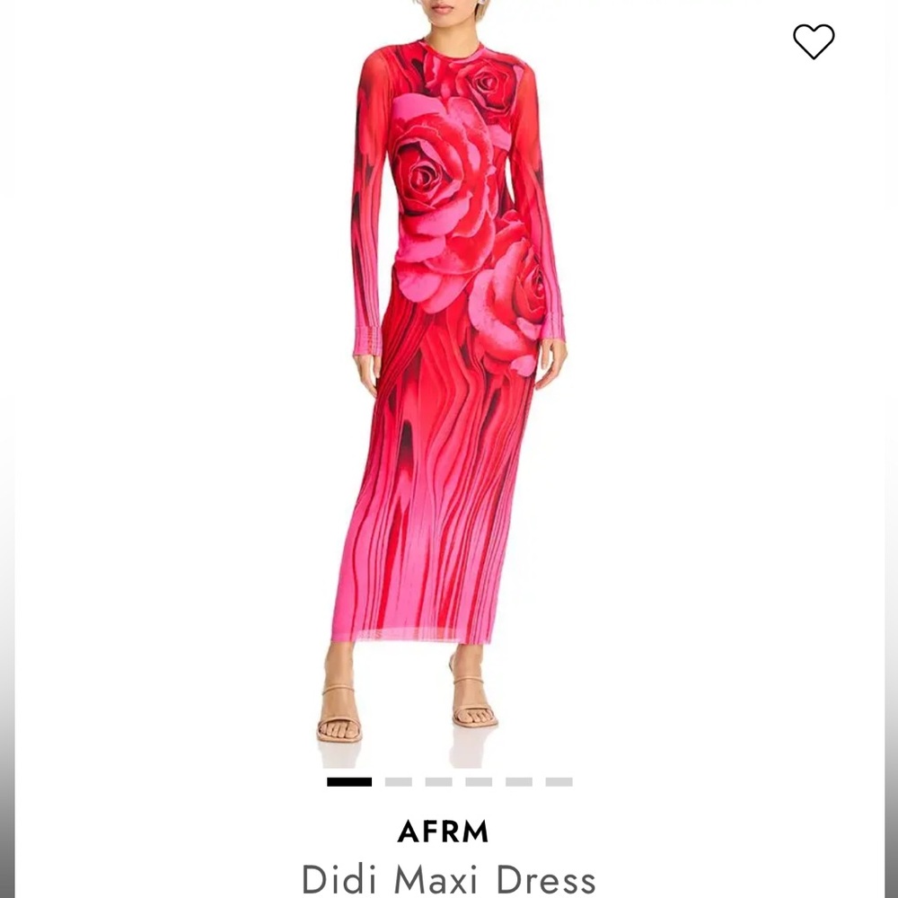 AFRM Didi Red Floral Maxi Dress S